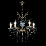 Люстра бронзовая Алфея №5 "Малахит" шар черная в Самаре