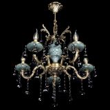 Люстра бронзовая Алфея №5 "Малахит" шар черная в Самаре