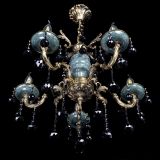 Люстра бронзовая Алфея №5 "Малахит" шар черная в Самаре