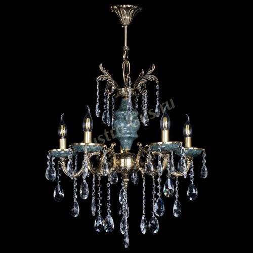 Люстра Алфея №5 "Малахит" журавлик в Самаре Гусь Хрустальный