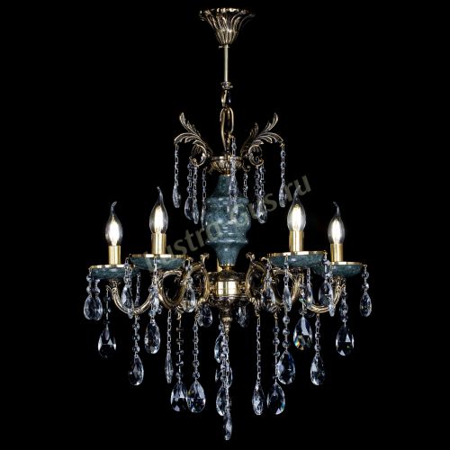 Люстра Алфея №5 "Малахит" журавлик в Самаре Гусь Хрустальный