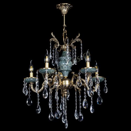 Люстра Алфея №5 "Малахит" журавлик в Самаре Гусь Хрустальный