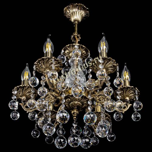 Люстра бронзовая Алфея №6/1 Шар в Самаре Гусь Хрустальный