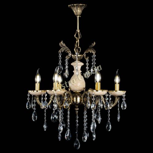 Люстра бронзовая Алфея №6 с камнем шар в Самаре Гусь Хрустальный