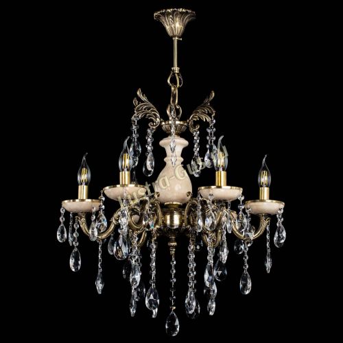 Люстра бронзовая Алфея №6 с камнем шар в Самаре Гусь Хрустальный