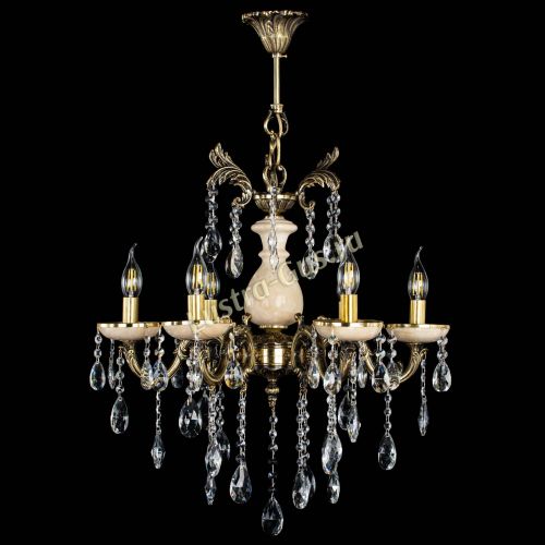 Люстра бронзовая Алфея №6 с камнем шар в Самаре Гусь Хрустальный