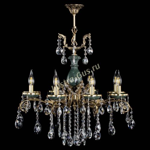 Люстра бронзовая Алфея Малахит №8 баден в Самаре Гусь Хрустальный