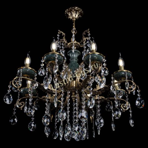 Люстра бронзовая Алфея Малахит №8 баден в Самаре Гусь Хрустальный