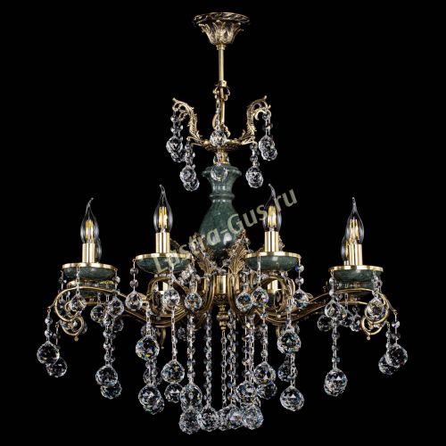 Люстра бронзовая Алфея Малахит №8 шар в Самаре Гусь Хрустальный