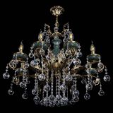 Люстра бронзовая Алфея Малахит №8 шар в Самаре