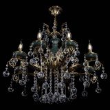 Люстра бронзовая Алфея Малахит №8 шар в Самаре