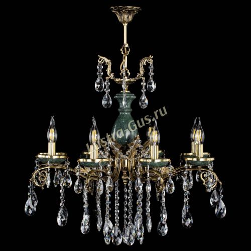 Люстра бронзовая Алфея Малахит №8 журавлик в Самаре Гусь Хрустальный