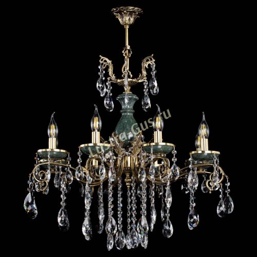 Люстра бронзовая Алфея Малахит №8 журавлик в Самаре Гусь Хрустальный