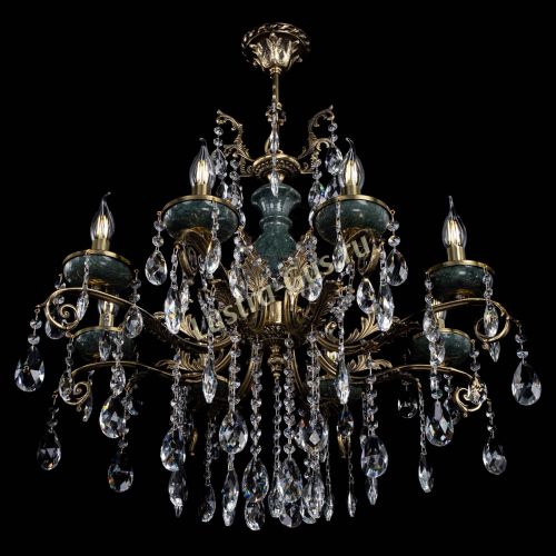 Люстра бронзовая Алфея Малахит №8 журавлик в Самаре Гусь Хрустальный