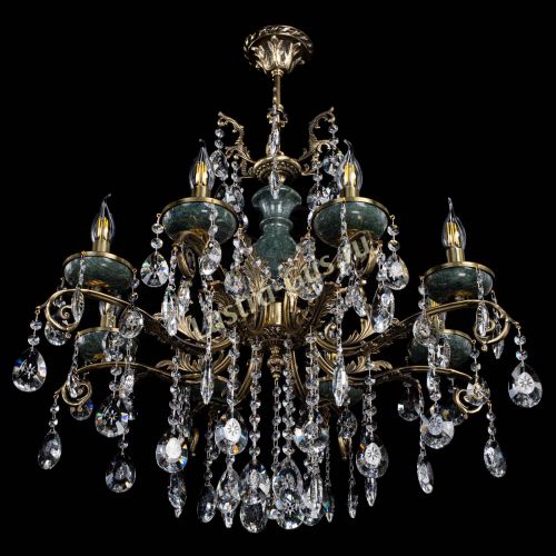 Люстра бронзовая Алфея Малахит №8 звездочка в Самаре Гусь Хрустальный