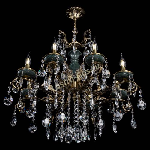 Люстра бронзовая Алфея Малахит №8 звездочка в Самаре Гусь Хрустальный