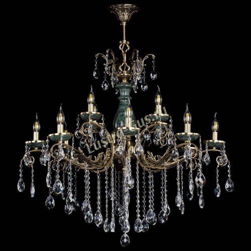 Люстра бронзовая Алфея Малахит №12 баден в Самаре Гусь Хрустальный