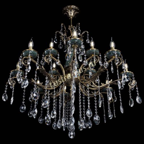 Люстра бронзовая Алфея Малахит №12 баден в Самаре Гусь Хрустальный