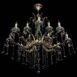 Люстра бронзовая Алфея Малахит №12 шар черная в Самаре