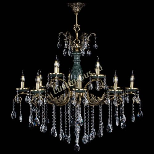 Люстра бронзовая Алфея Малахит №12 звездочка в Самаре Гусь Хрустальный