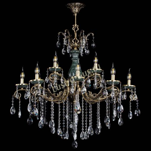 Люстра бронзовая Алфея Малахит №12 звездочка в Самаре Гусь Хрустальный