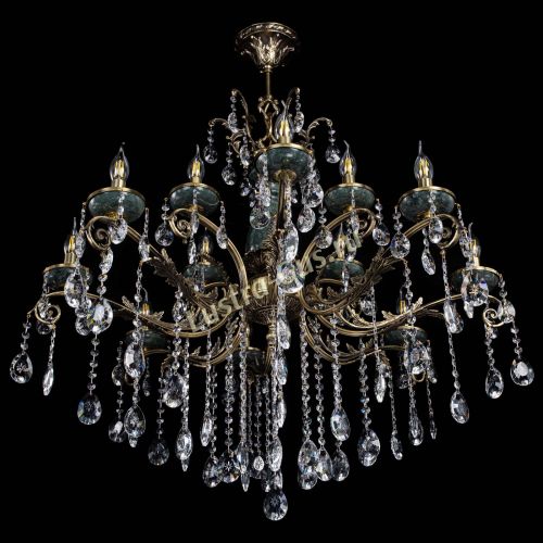 Люстра бронзовая Алфея Малахит №12 звездочка в Самаре Гусь Хрустальный