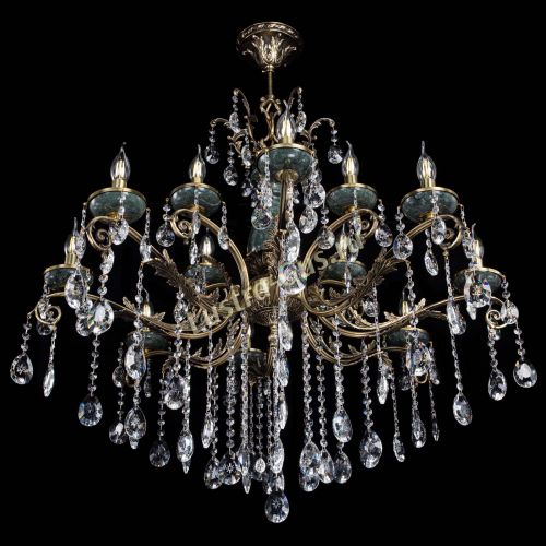 Люстра бронзовая Алфея Малахит №12 звездочка в Самаре Гусь Хрустальный