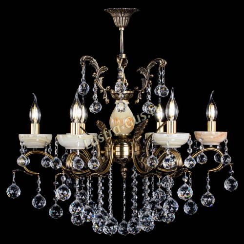 Люстра бронзовая Алфея Оникс №6/2 шар в Самаре Гусь Хрустальный