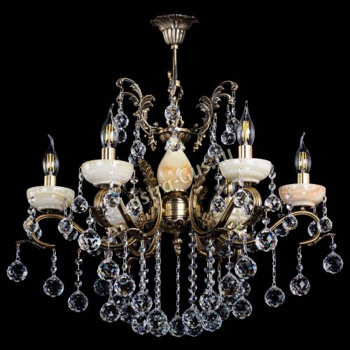 Люстра бронзовая Алфея Оникс №6/2 шар в Самаре Гусь Хрустальный