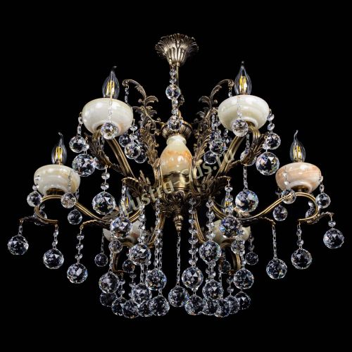 Люстра бронзовая Алфея Оникс №6/2 шар в Самаре Гусь Хрустальный