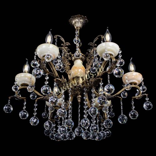 Люстра бронзовая Алфея Оникс №6/2 шар в Самаре Гусь Хрустальный