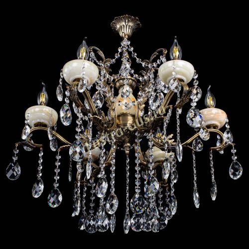 Люстра бронзовая Алфея Оникс №6 баден в Самаре Гусь Хрустальный