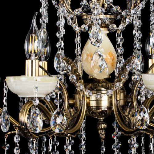 Люстра бронзовая Алфея Оникс №6 баден в Самаре Гусь Хрустальный