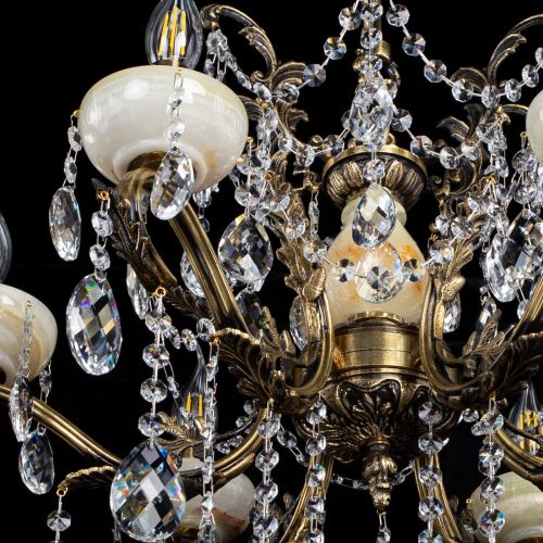 Люстра бронзовая Алфея Оникс №6 баден в Самаре Гусь Хрустальный