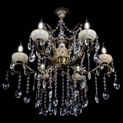 Люстра бронзовая Алфея Оникс №6 шар в Самаре Гусь Хрустальный