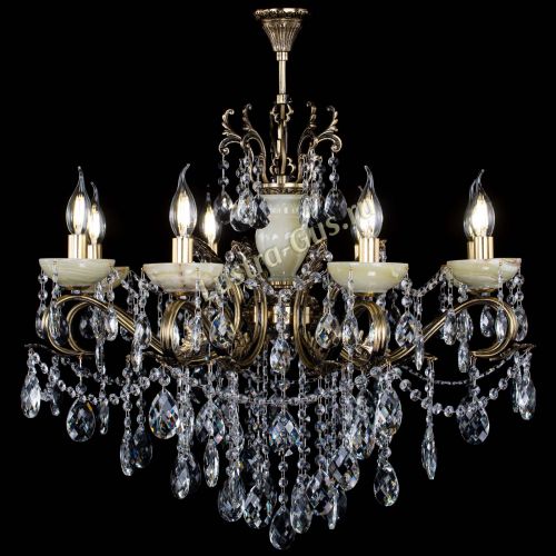 Люстра бронзовая Алфея Оникс №8 баден в Самаре Гусь Хрустальный