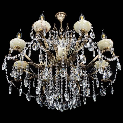 Люстра бронзовая Алфея Оникс №8 баден в Самаре Гусь Хрустальный