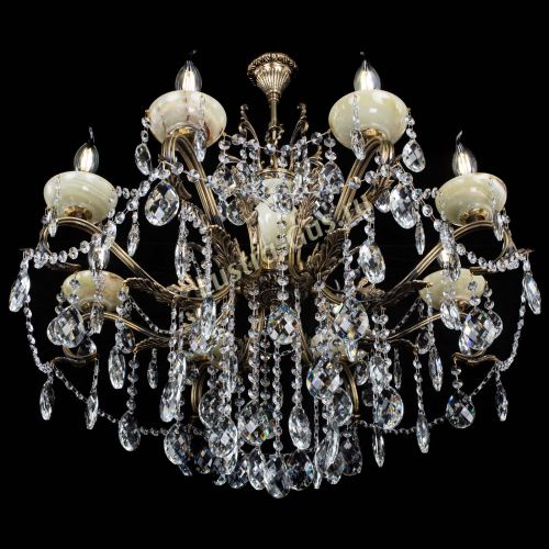 Люстра бронзовая Алфея Оникс №8 баден в Самаре Гусь Хрустальный