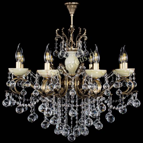 Люстра бронзовая Алфея Оникс №8 шары в Самаре Гусь Хрустальный