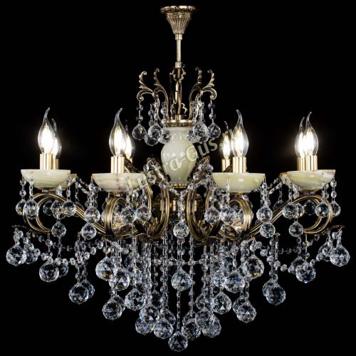 Люстра бронзовая Алфея Оникс №8 шары в Самаре Гусь Хрустальный