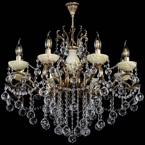 Люстра бронзовая Алфея Оникс №8 шары в Самаре Гусь Хрустальный