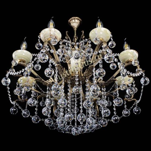 Люстра бронзовая Алфея Оникс №8 шары в Самаре Гусь Хрустальный