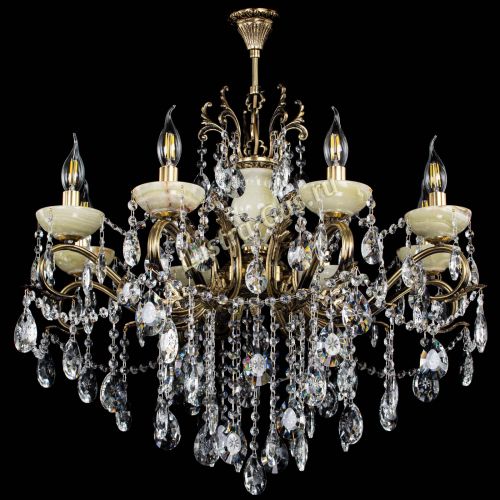 Люстра бронзовая Алфея Оникс №8 звездочка в Самаре Гусь Хрустальный