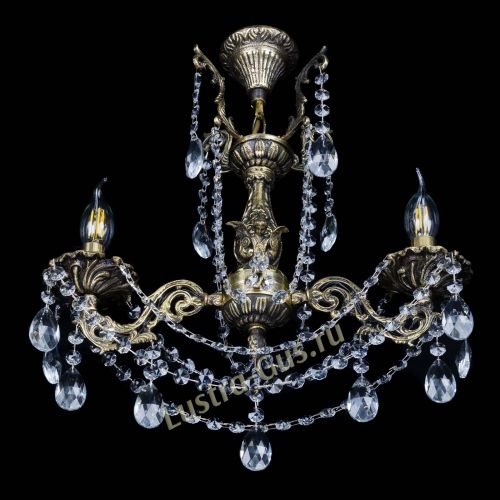 Бронзовая люстра Ариадна №2 Журавлик в Самаре Гусь Хрустальный