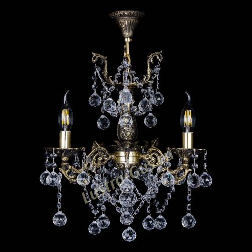 Бронзовая люстра Ариадна №3 Шар в Самаре Гусь Хрустальный