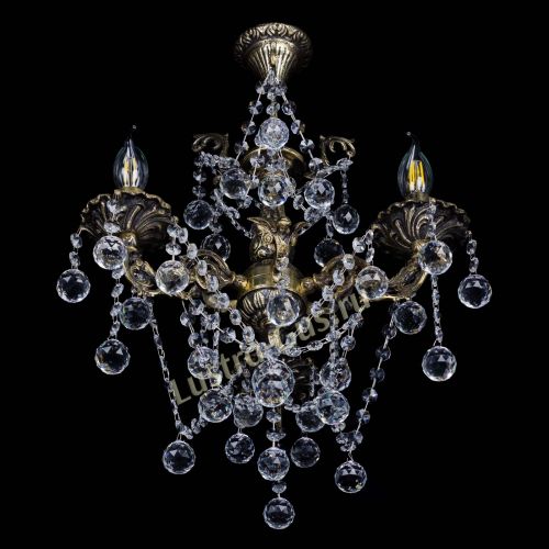 Бронзовая люстра Ариадна №3 Шар в Самаре Гусь Хрустальный