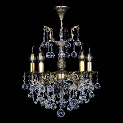 Бронзовая люстра Ариадна №5 Шар в Самаре Гусь Хрустальный