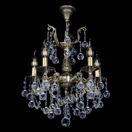 Бронзовая люстра Ариадна №5 Шар в Самаре Гусь Хрустальный