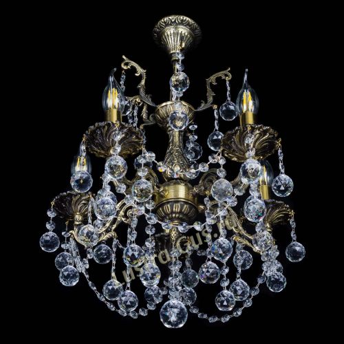 Бронзовая люстра Ариадна №5 Шар в Самаре Гусь Хрустальный