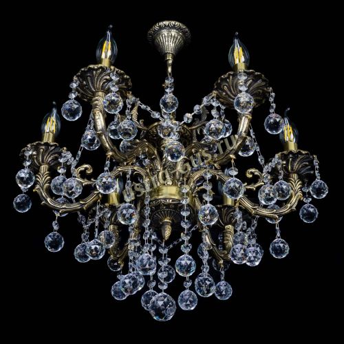 Бронзовая люстра Артемида №6 шар в Самаре Гусь Хрустальный